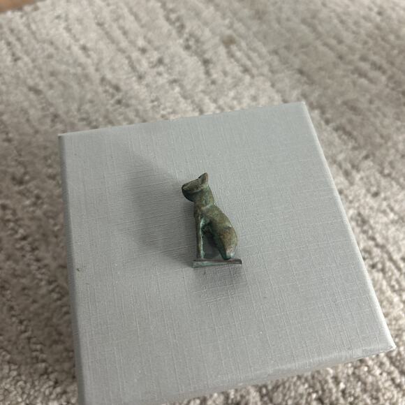 BRONZE RARE 1” ANCIENT EGYPTIAN ANTIQUE Bastet Cat Bast Egyptian Pharaonic - Picture 2 of 7